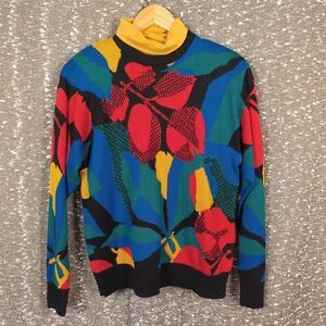 Vintage Ancora‎ by Ciao LTD Multicolor Knit Sweater with Undershirt Women's M